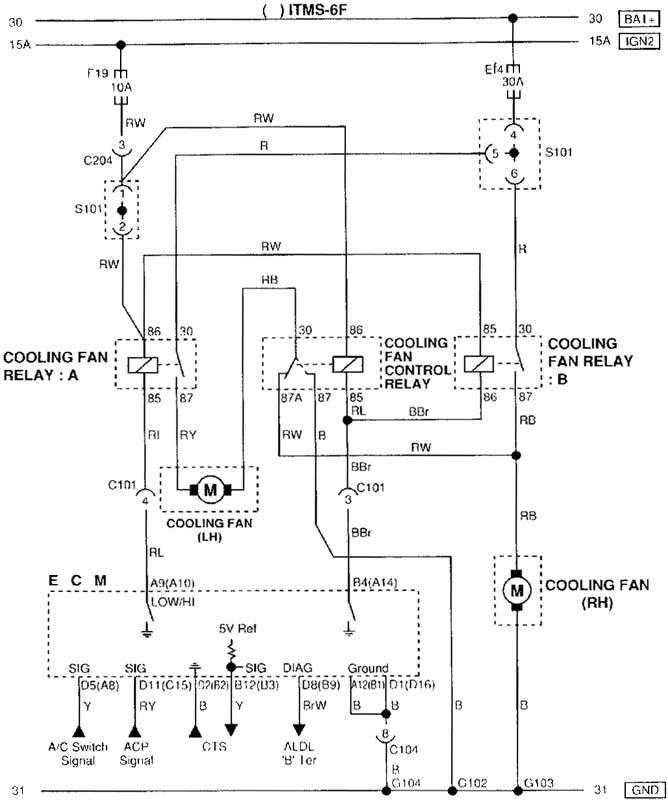 Схема включения вентилятора охлаждения двигателя дэу нексия